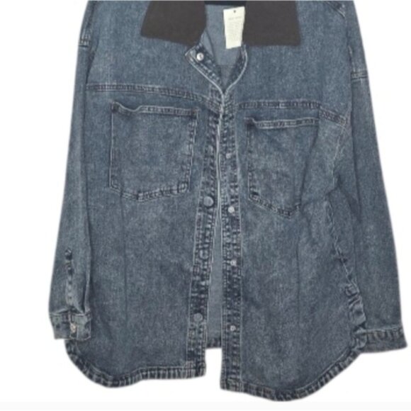 Altar'd State Laura Denim Corduroy Collar Barn Jacket - Picture 4 of 7